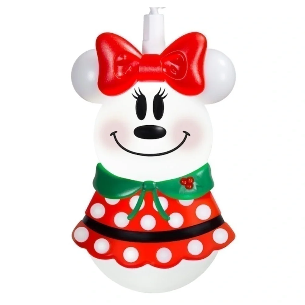 Disney Mickey Minnie Mouse Snowman String Lights NEW 8 Count 7 ft Christmas